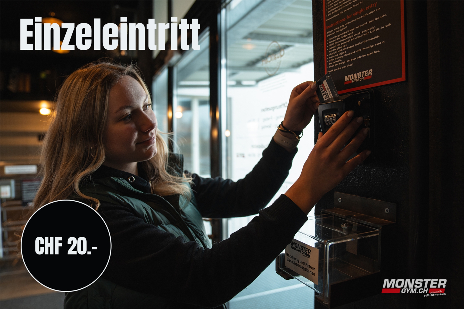 BESUCHER*INNEN HERZLICH WILLKOMMEN - MIT EINZELEINTRITT IM MONSTER-GYM.CH TRAINIEREN